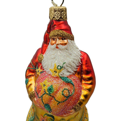 Patricia Breen Harvest Santa Orange Pumpkins Autumnal Fall Christmas Ornament