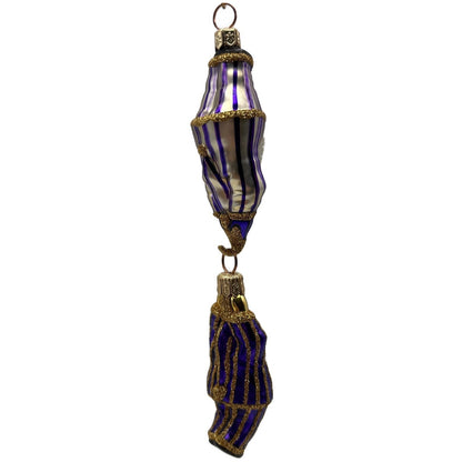 Patricia Breen Cirque De Nicoud Linked Santa Striped Christmas Ornament CATZ
