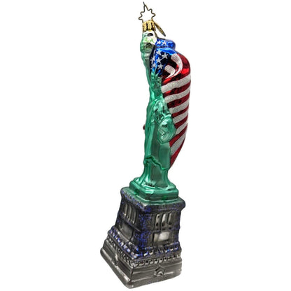Christopher Radko Lighting The Way Statue Of Liberty Patriotic Ornament 0109320