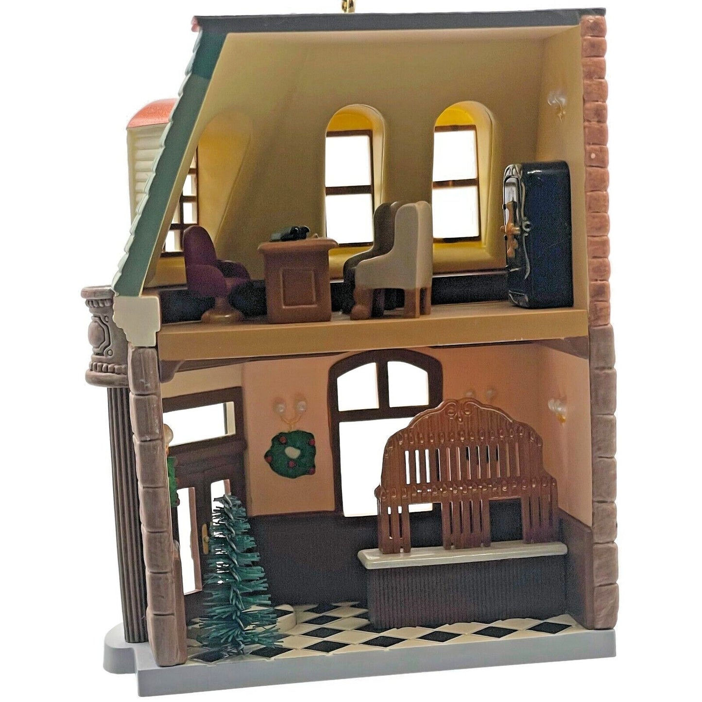Hallmark Ornament Corner Bank Nostalgic Houses Shops Christmas Tree Keepsake