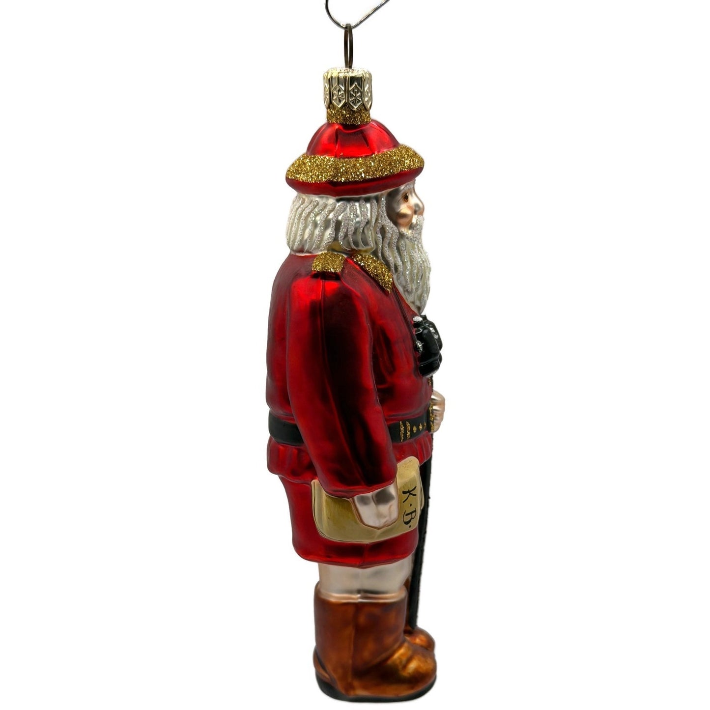 Patricia Breen Safari Santa Red K.B. Guide Book Binoculars Christmas Ornament
