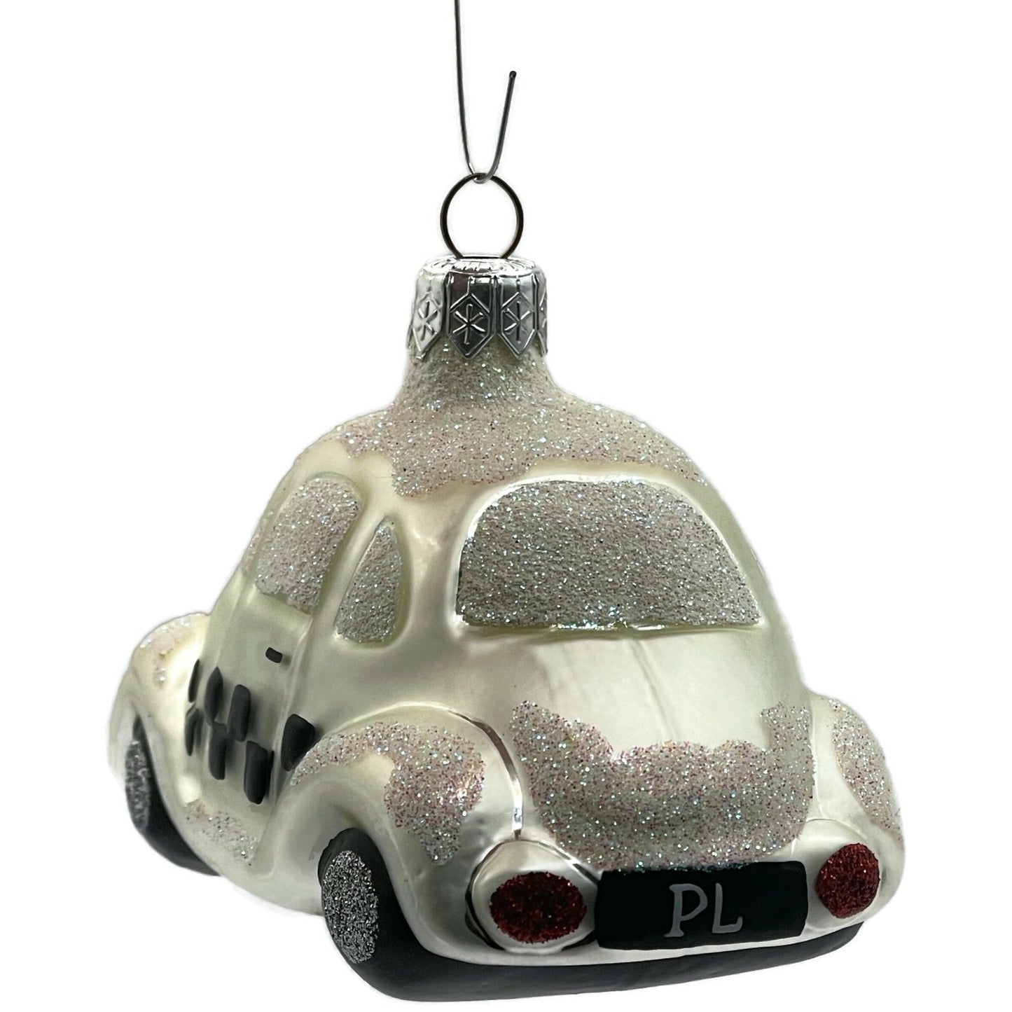 Patricia Breen Little Yellow Taxi Pearl Car Extra Glitter Christmas Ornament