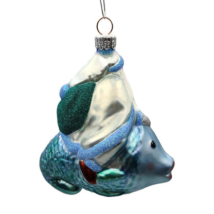 Patricia Breen Santa De La Mer Fine Glitter Bag Summer Nautical Tree Ornament