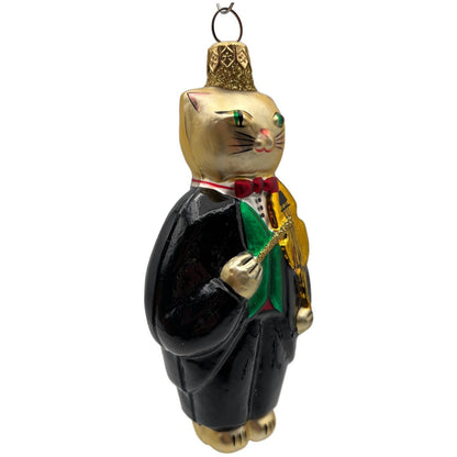 Patricia Breen Fiddling Cat Black Pants Hey Diddle Diddle Christmas Ornament