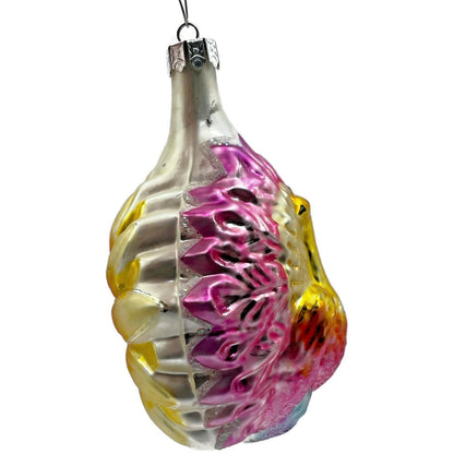Christopher Radko Rainbow Bird Flower Pink Christmas Tree Ornament 91-092-0