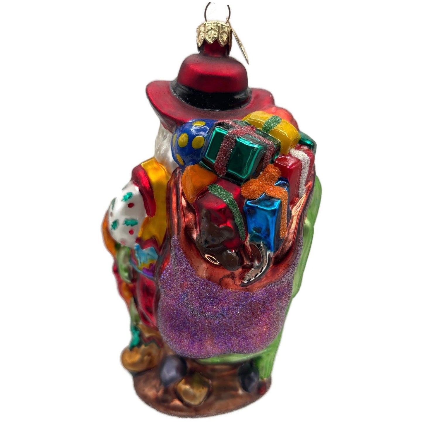 Christopher Radko Cowboy Santa Boots Christmas Tree Ornament Glass 00-QVC-2