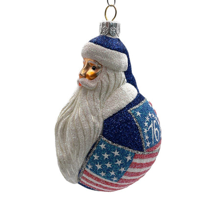 Patricia Breen Santa du Monde Liberty Patriotic Christmas Holiday Tree Ornament