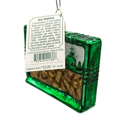 Old World Christmas Ant Habitat Glass Bugs OWC Christmas Holiday Tree Ornament