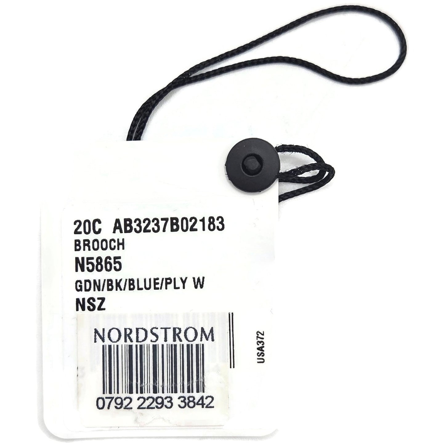 Coco Chanel Train Brooch 20C AB3237 Blue Black Gold Pearl CC Logo Rare