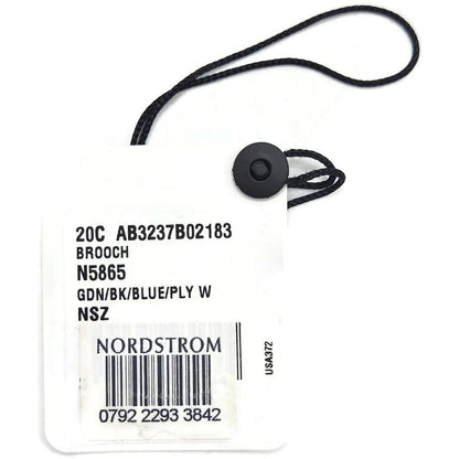 Coco Chanel Train Brooch 20C AB3237 Blue Black Gold Pearl CC Logo Rare