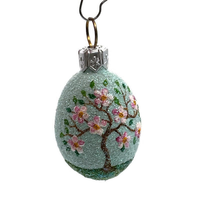Patricia Breen Miniature Egg Surprise Cherry Blossom Tree Blue Easter Ornament