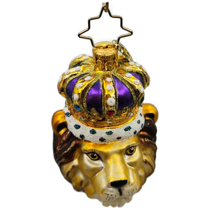 Christopher Radko Roaring Royalty Gem Lion King Christmas Tree Ornament 1020654