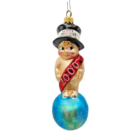 Christopher Radko Millennium Munchkin Baby New Year 2000 Christmas Ornament