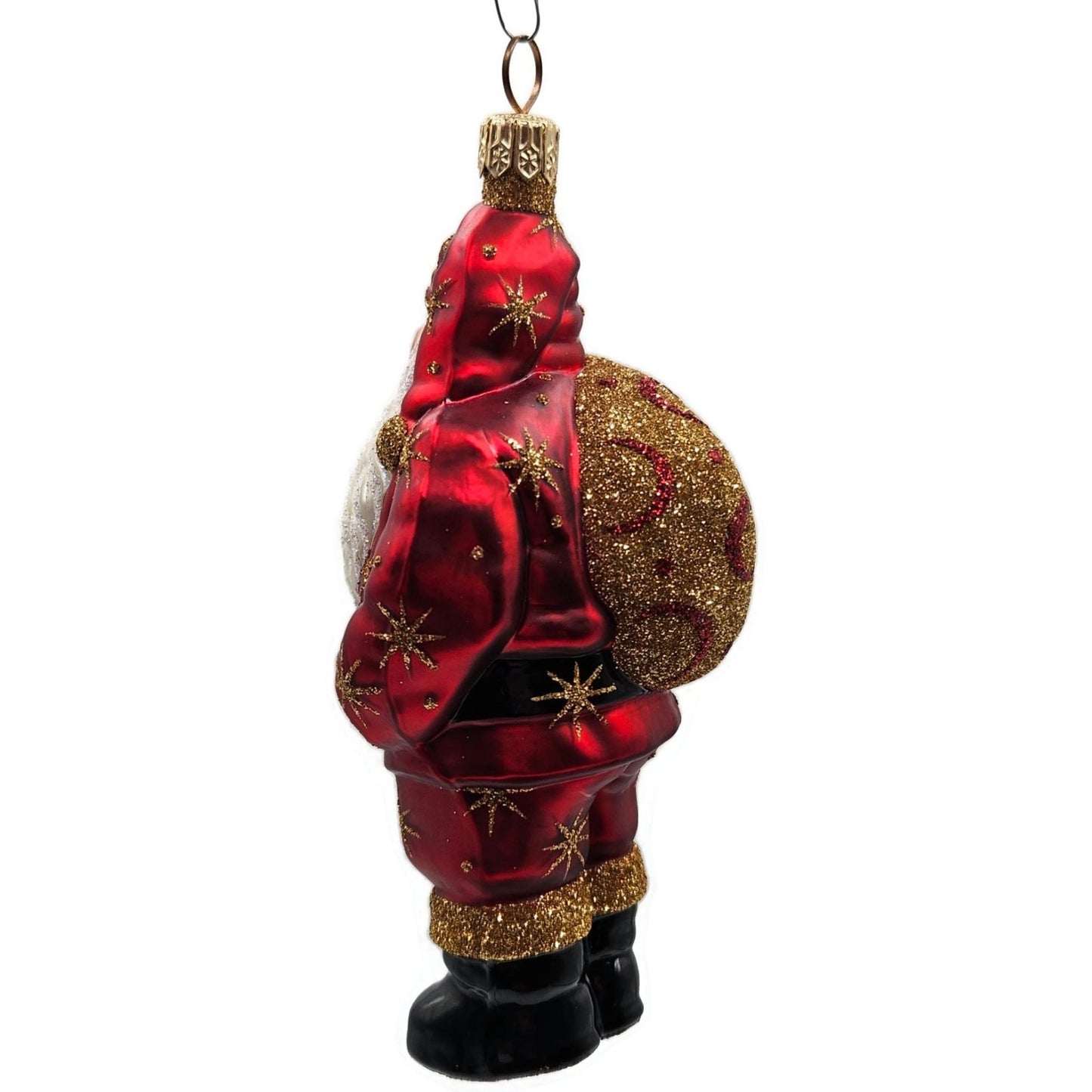 Patricia Breen Nordstrom Santa Claus Red Moon Star Celestial Christmas Ornament