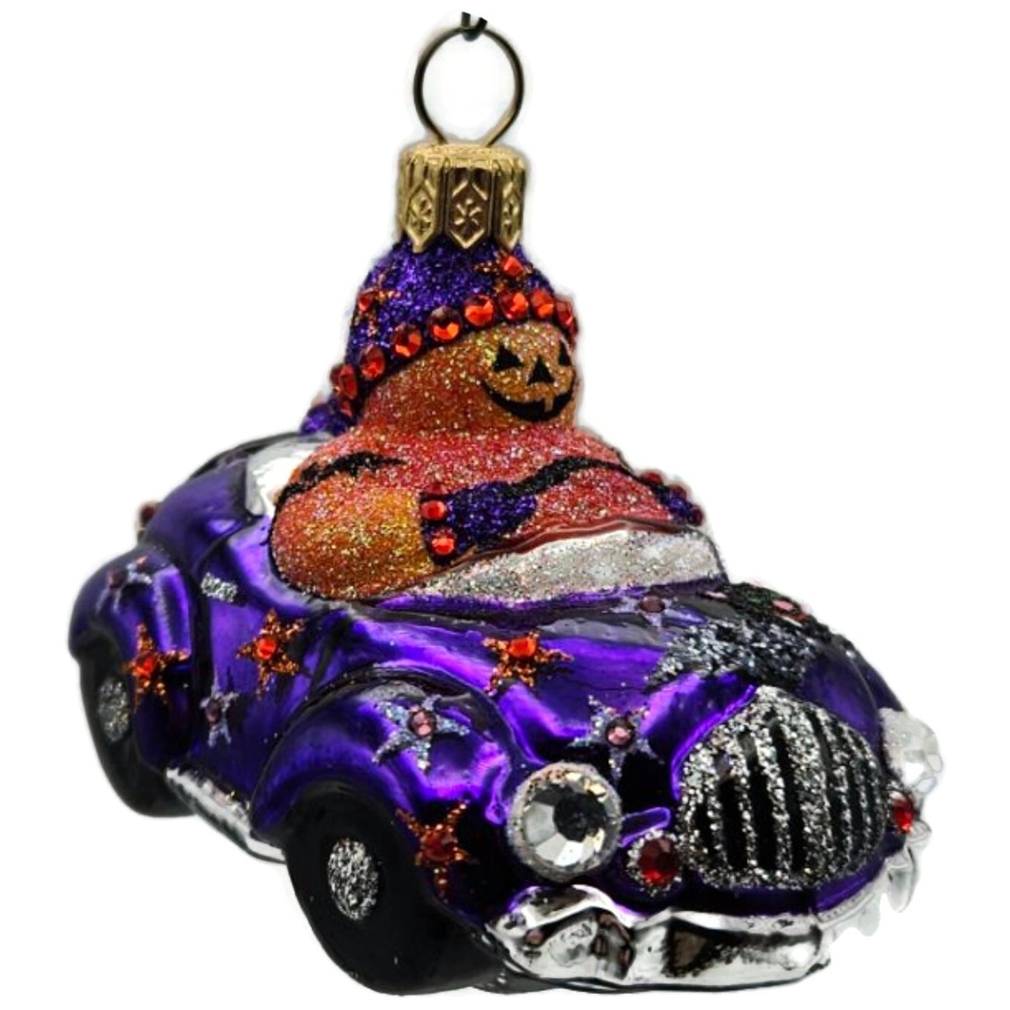 Patricia Breen Snow Mobile Purple Jack-o-Lantern Halloween Christmas Ornament