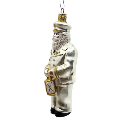 Patricia Breen Lighthouse Keeper Santa Claus Pearl Nautical Christmas Ornament