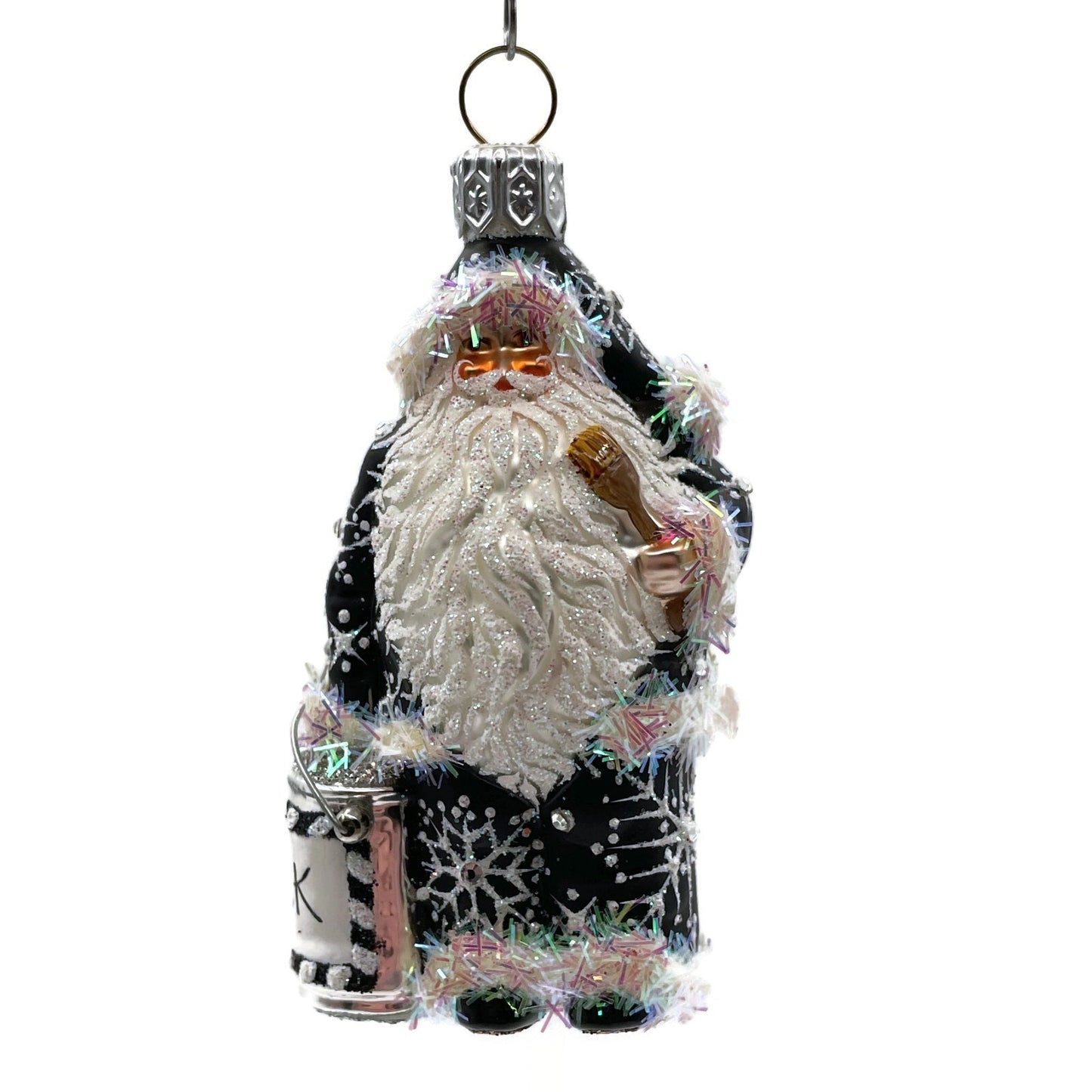 Patricia Breen Toys to Paint Black Santa Claus Christmas Holiday Tree Ornament