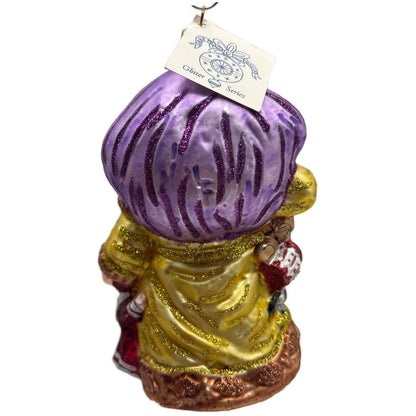 Larry Fraga Magical Santa Claus Yellow Glitter Series Christmas Tree Ornament