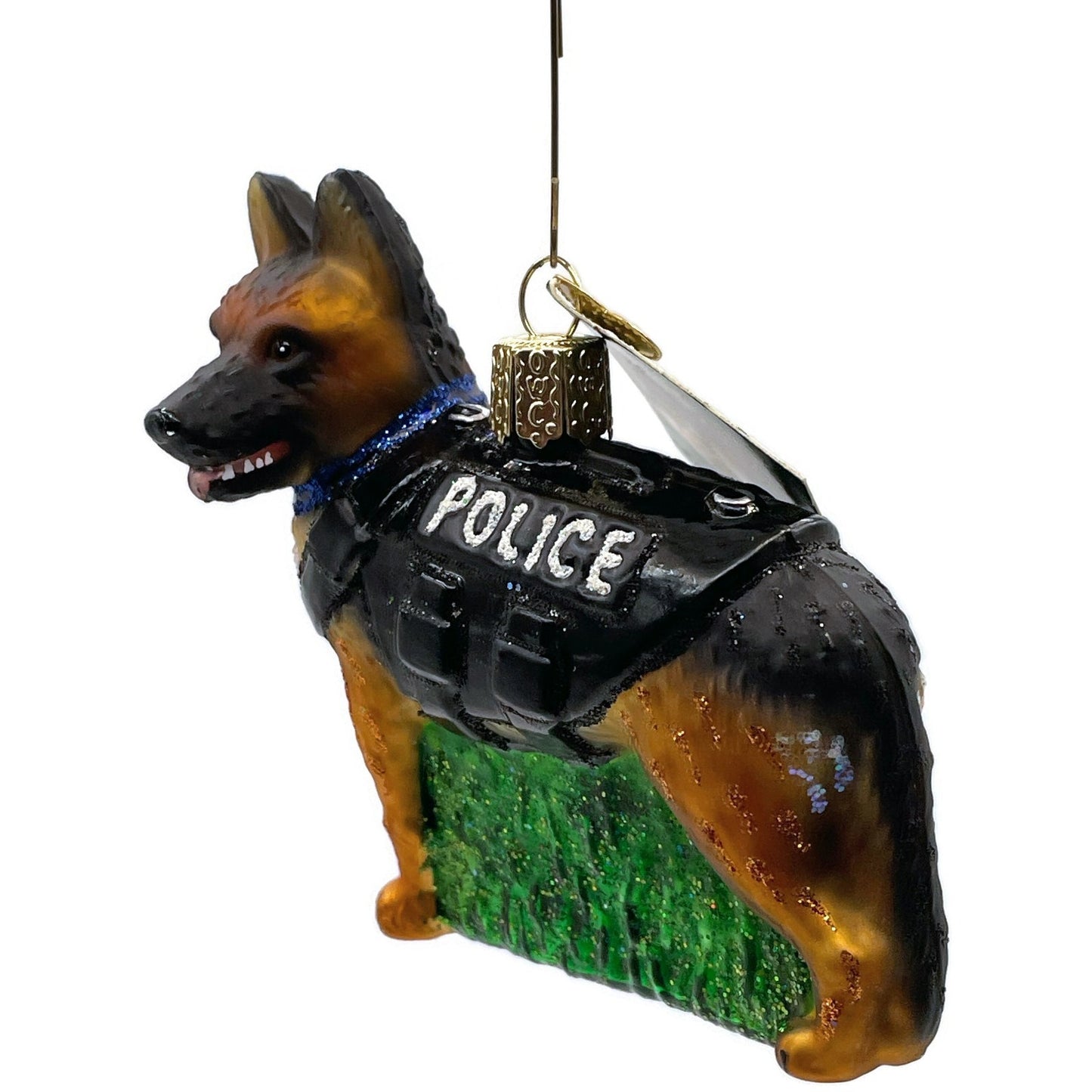 K9 Police Dog Ornament Animal Old World Christmas OWC Christmas Tree Decoration