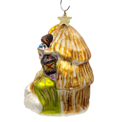 Inge Glass Nativity Scene Baby Jesus Mary Joseph Manger Christmas Tree Ornament