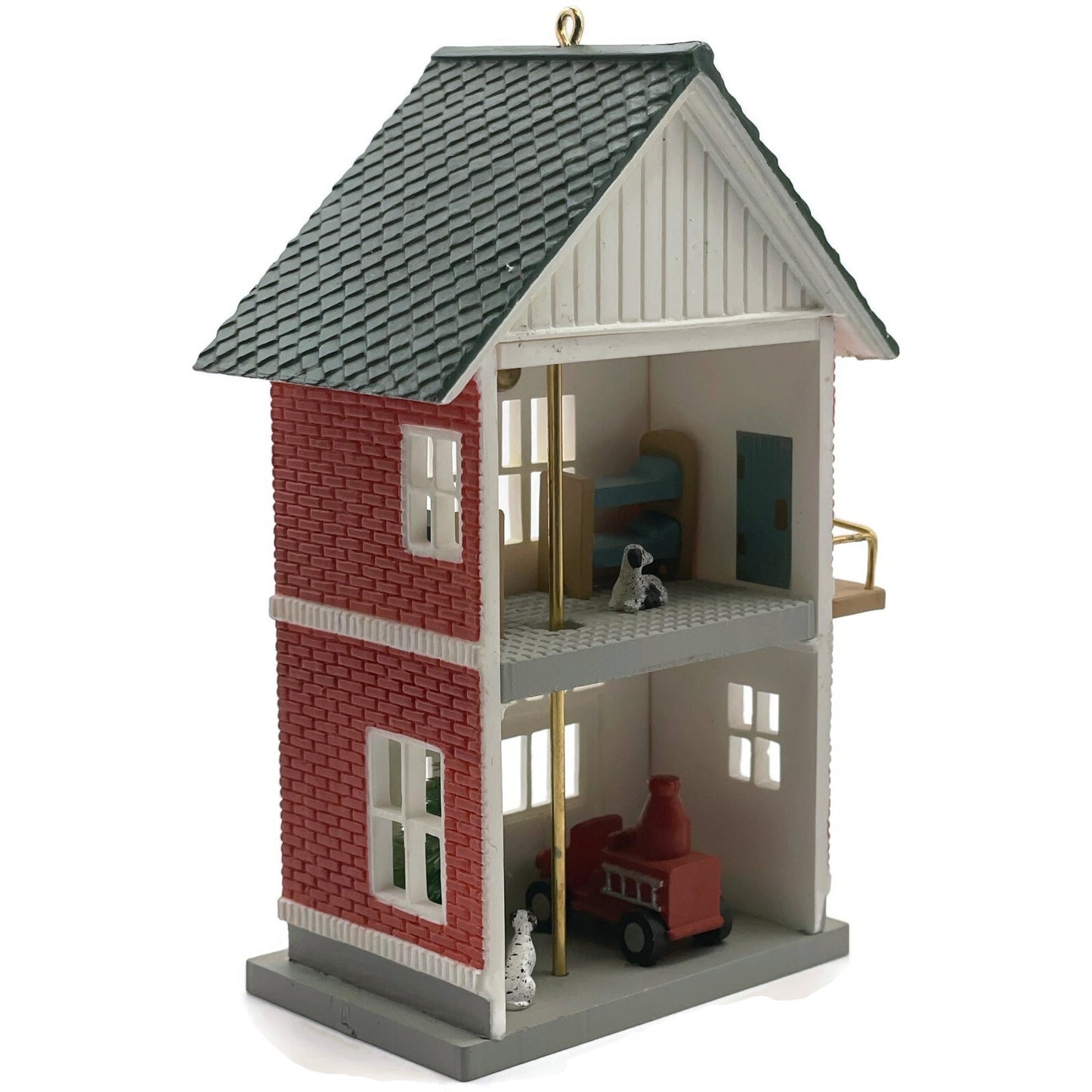 Hallmark Ornament Fire Station 1991 Nostalgic Christmas Village Tree Keepsake