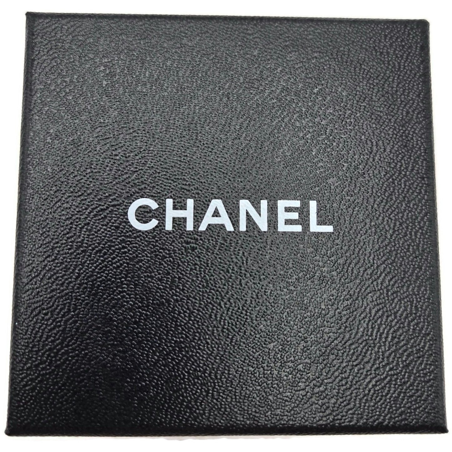 Chanel Camellia CC Ring Ruthenium Black Enamel Crystal EU 54 US 7 w/ Box 13P