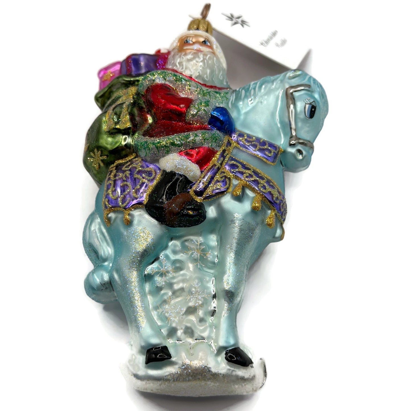 Christopher Radko Norwegian Santa Riding a Horse Christmas Ornament 00-098-0