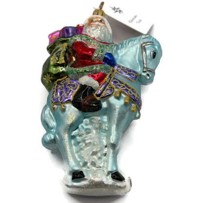 Christopher Radko Norwegian Santa Riding a Horse Christmas Ornament 00-098-0
