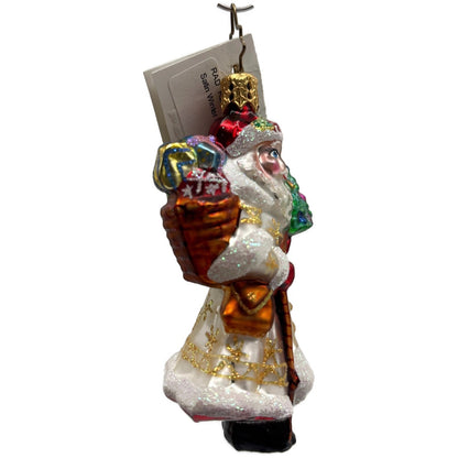 Christopher Radko Satin Winter Nick Little Gems Christmas Tree Ornament 1011242