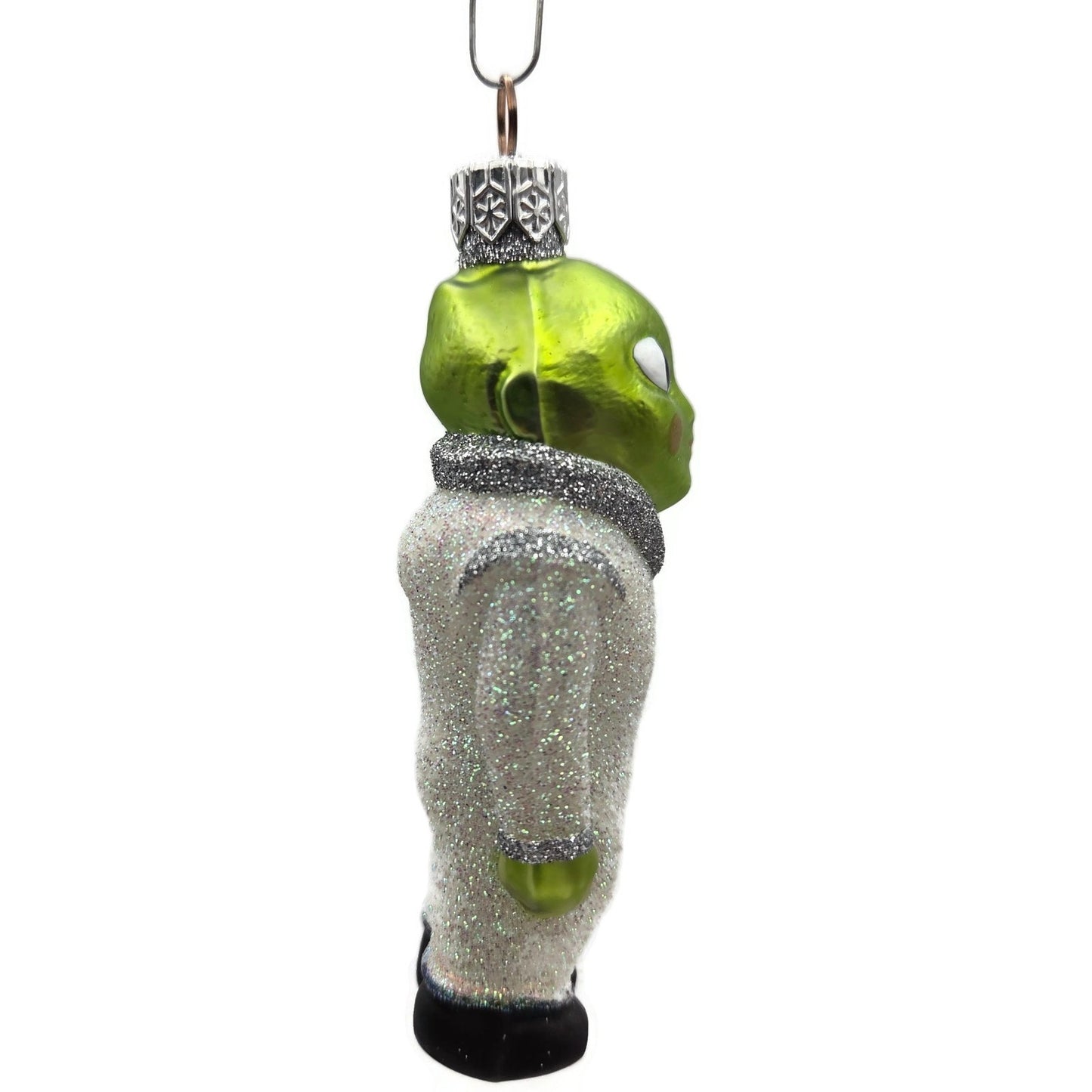 Patricia Breen A Walk on the Moon Alien Glittered Suit Christmas Tree Ornament