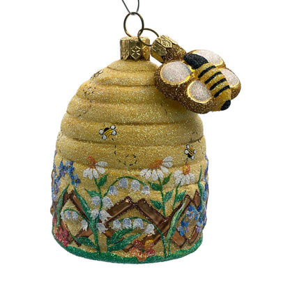 Patricia Breen Chelsea Beeskep Bees Flowers Spring Holiday Christmas Ornament