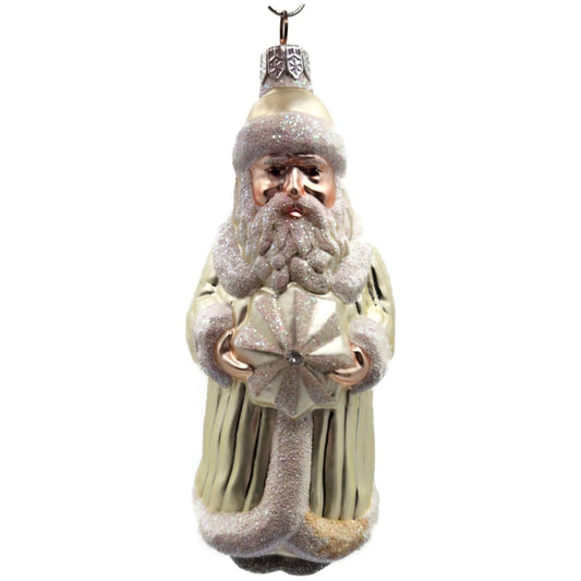 Patricia Breen Snowflake Santa Claus Pearl Glittered Christmas Tree Ornament