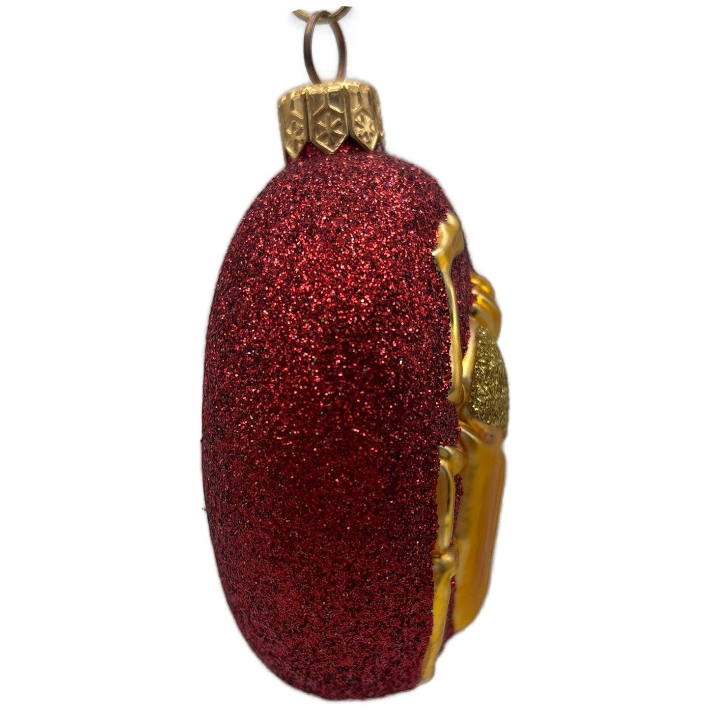 Patricia Breen Cleopatra's Scarab Red Gold Beetle Insect Christmas Tree Ornament