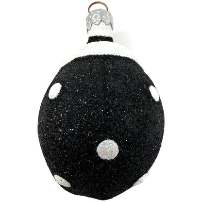 Patricia Breen Santa Ladybug Black Buttons Polka Dots Christmas Ornament 2133