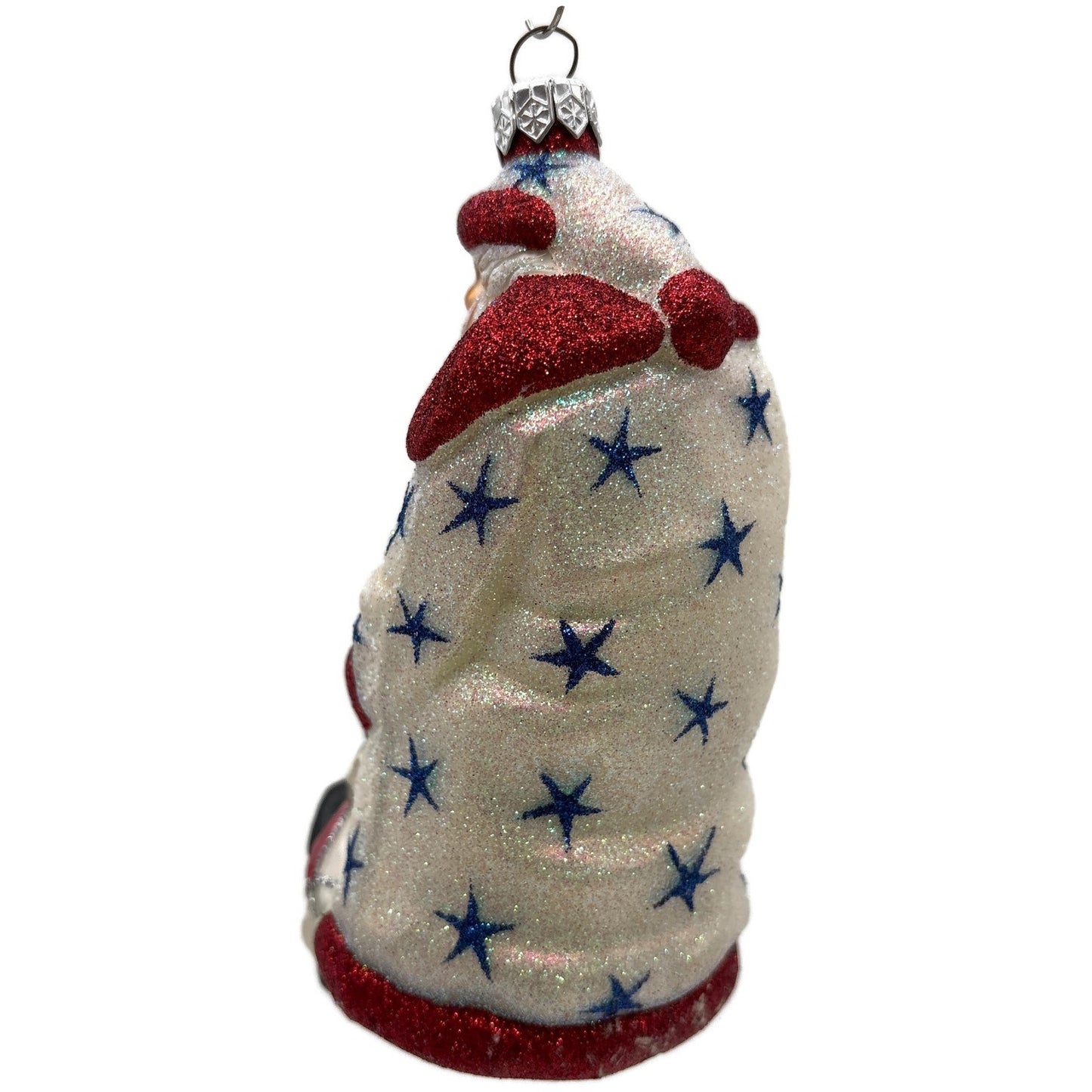Patricia Breen Presents Pearl With Stars Patriotic Santa Christmas Tree Ornament