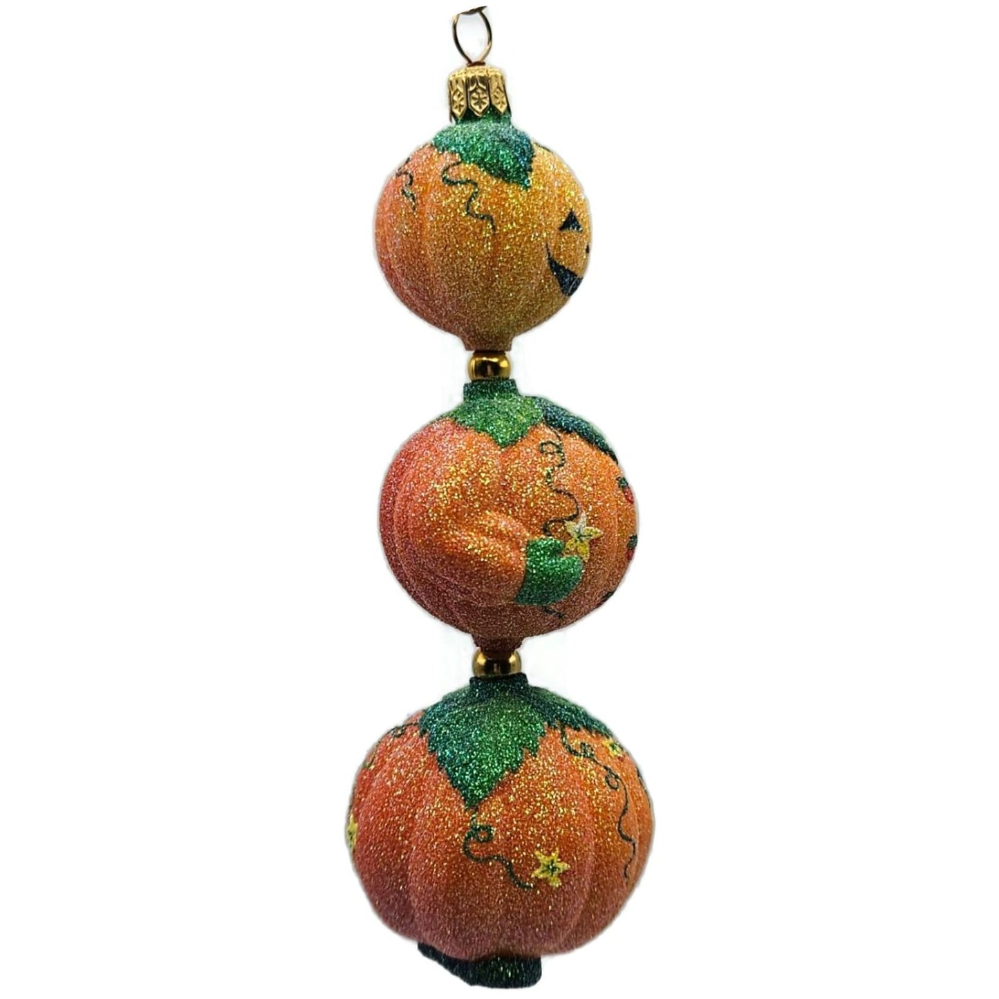 Patricia Breen Kinetic Pumpkinman Orange Jack-o-Lantern Stars Halloween Ornament