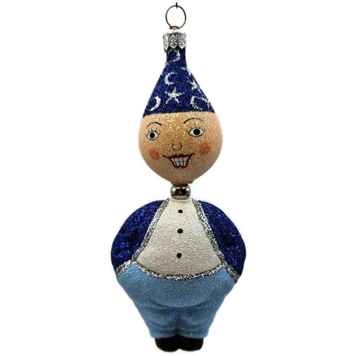 Patricia Breen Trick Or Treaters Wiz Moon Stars Glass Halloween Ornament 2282