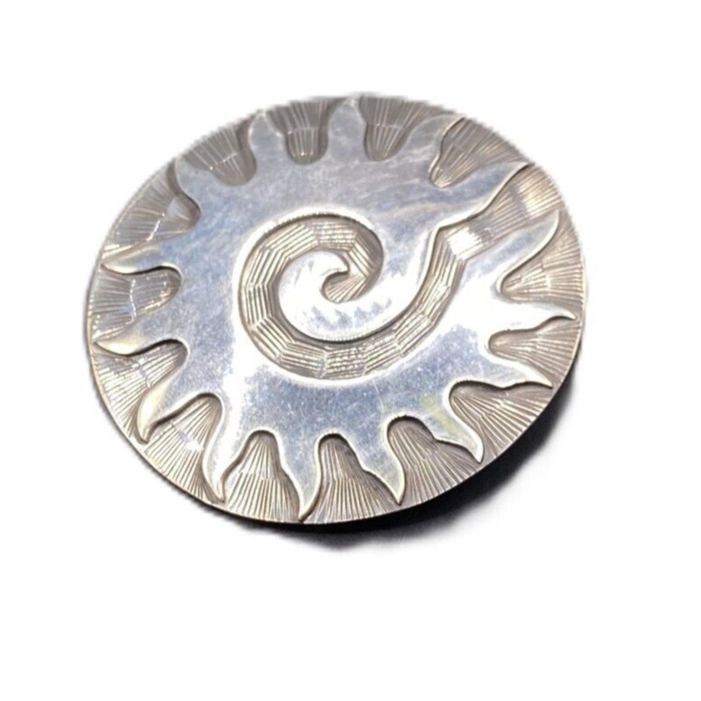 CII Ernesto Rodriguez Ocampo Stylized Sun Brooch Pendant 925 Sterling Silver