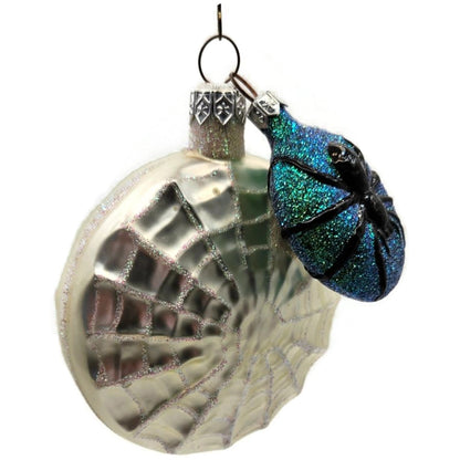 Patricia Breen Victorian Spider Web Pearl Black Halloween Christmas Ornament