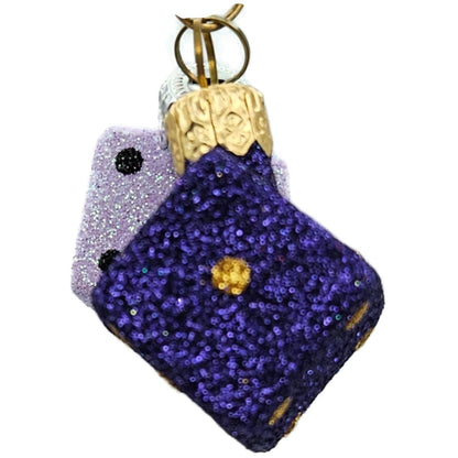 Patricia Breen Dice Pair Purple Lavender Christmas Complimentary Ornament CATZ