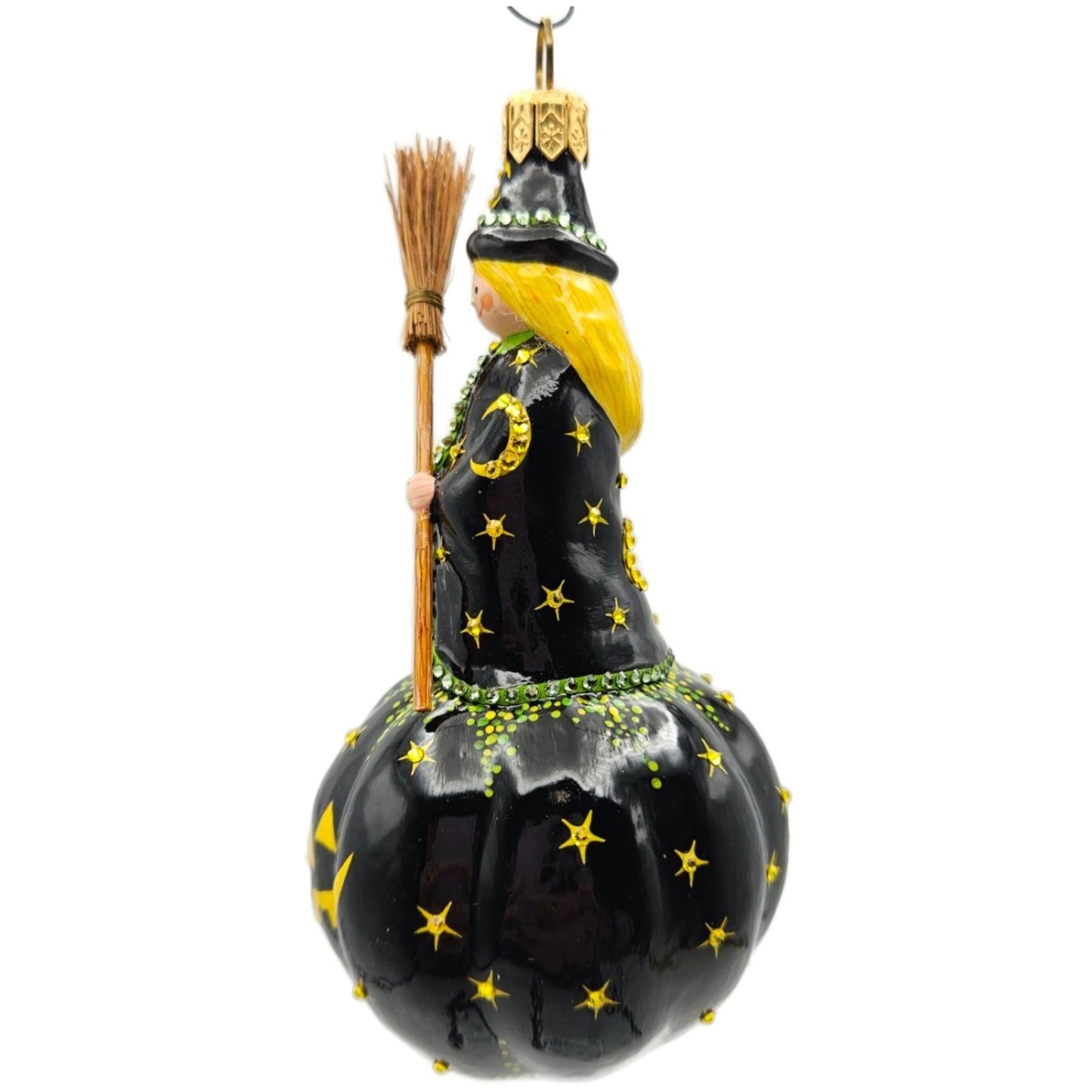 Patricia Breen Halloween Winnifred Witch Pumpkin Stars Moon Christmas Ornament