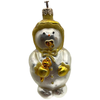 Patricia Breen Snowbaby Yellow Snowflakes Snowman Christmas Tree Ornament