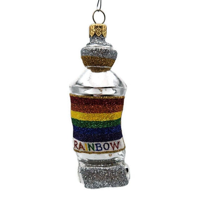 Patricia Breen PB Paints Rainbow Rolled Tube Art Christmas Holiday Tree Ornament