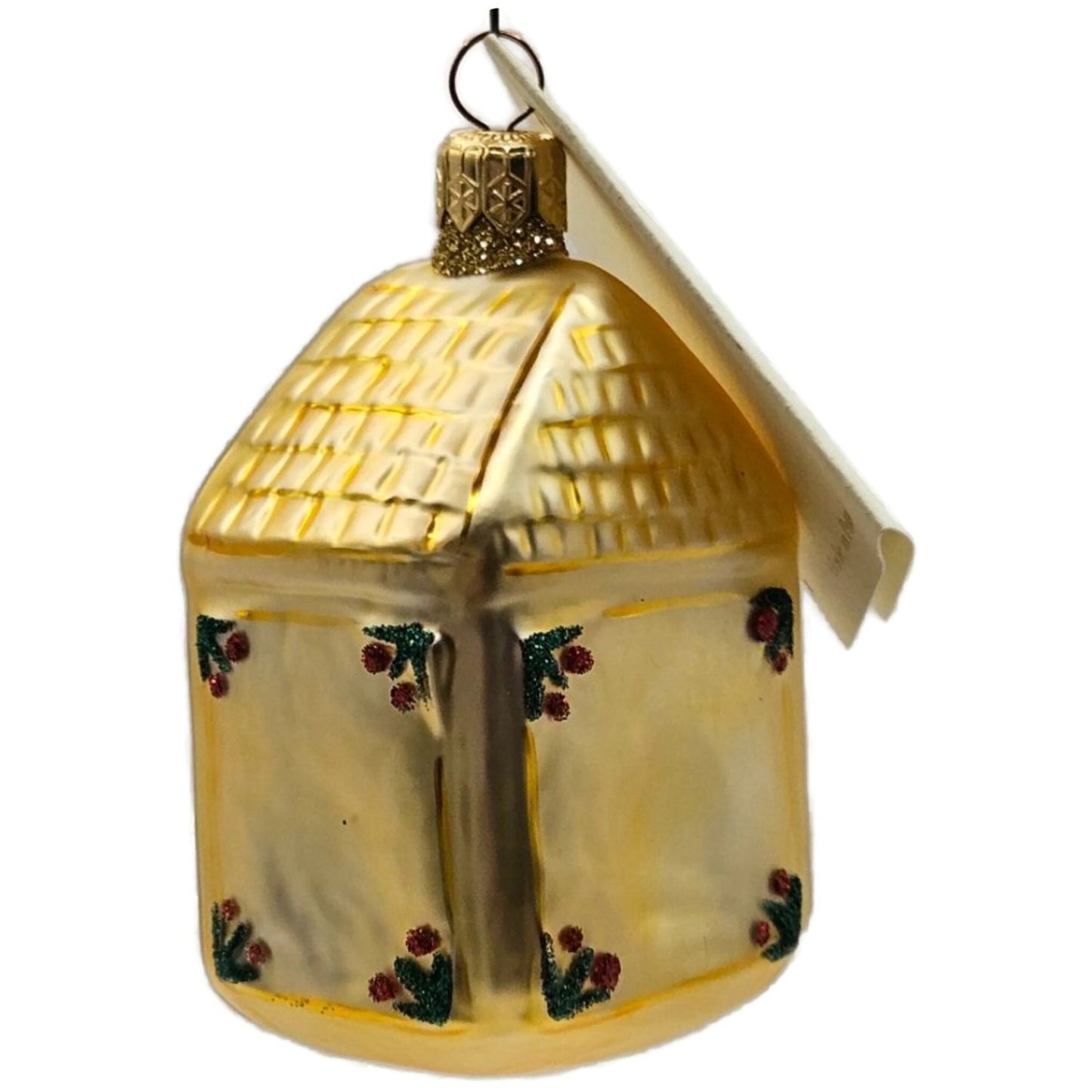 Patricia Breen Hickory Dickory Clock Gold Glittered Christmas Tree Ornament