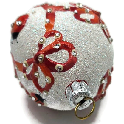 Patricia Breen Beribboned Egg Ladybugs Red White Easter Christmas Tree Ornament