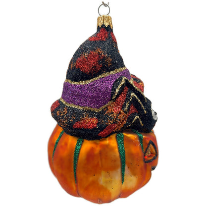Larry Fraga Creepy Crawler Pumpkin Jack-o-Lantern Spider Halloween Ornament