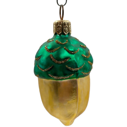 Patricia Breen Walk in the Woods Acorn Gold Green Nut Fall Holiday Ornament 9651