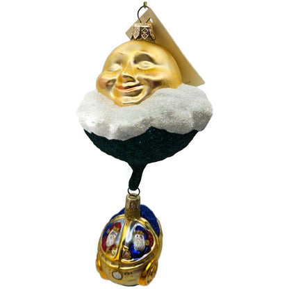 Patricia Breen Santa's Underwater Sleigh Moon Christmas Ornament Signed 9932