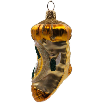 Patricia Breen Angel Stocking Gold Glitter Stars Christmas Tree Ornament
