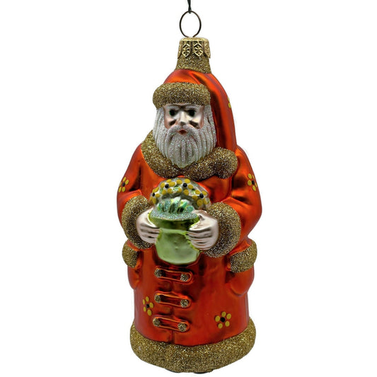 Patricia Breen Trustee Garden Santa Claus Daisies Spring Christmas Tree Ornament